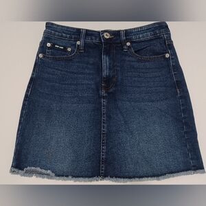 DKNY Denim Midi Skirt Women's 4 Blue Mid Rise